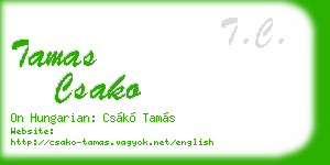 tamas csako business card